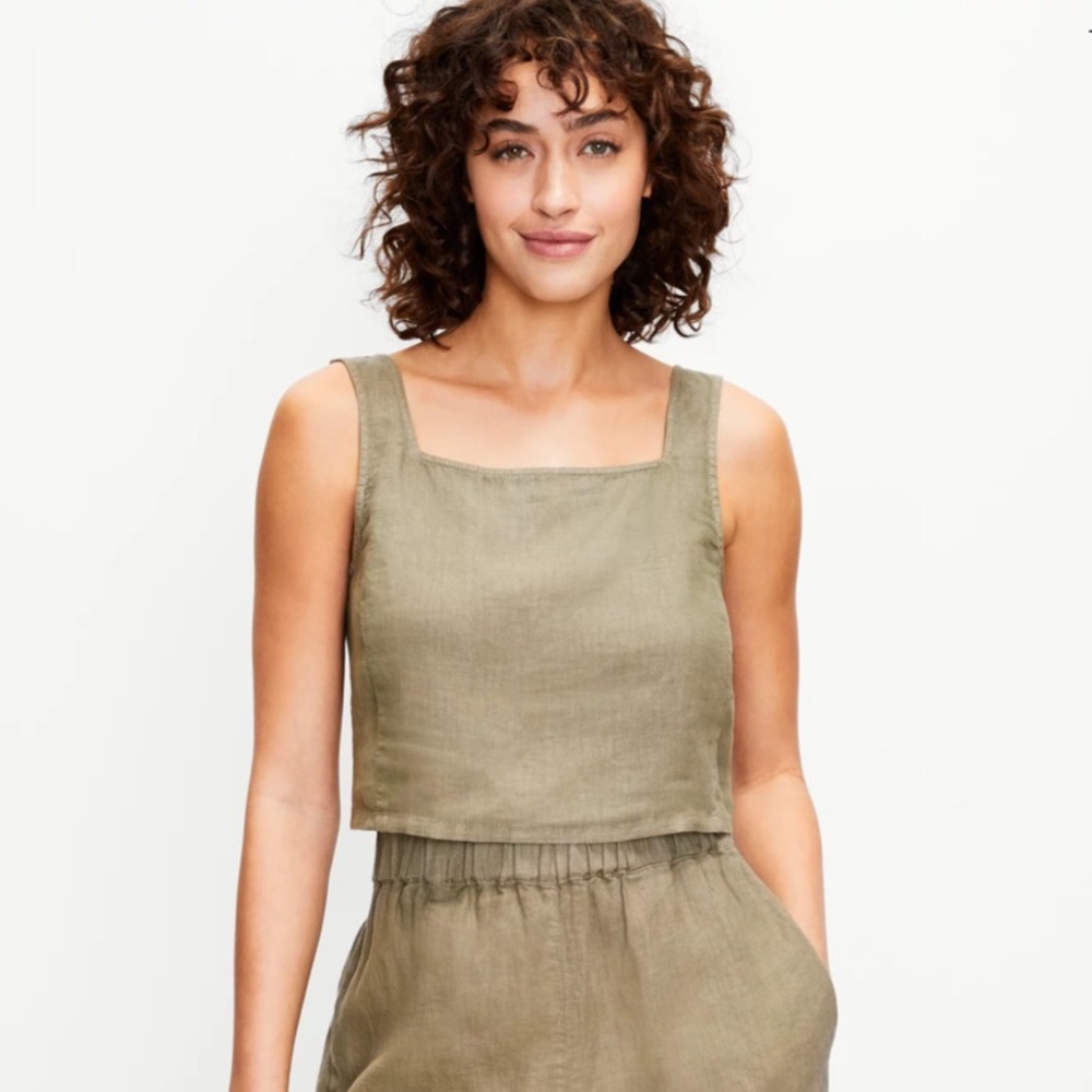 Loft Linen Crop Top